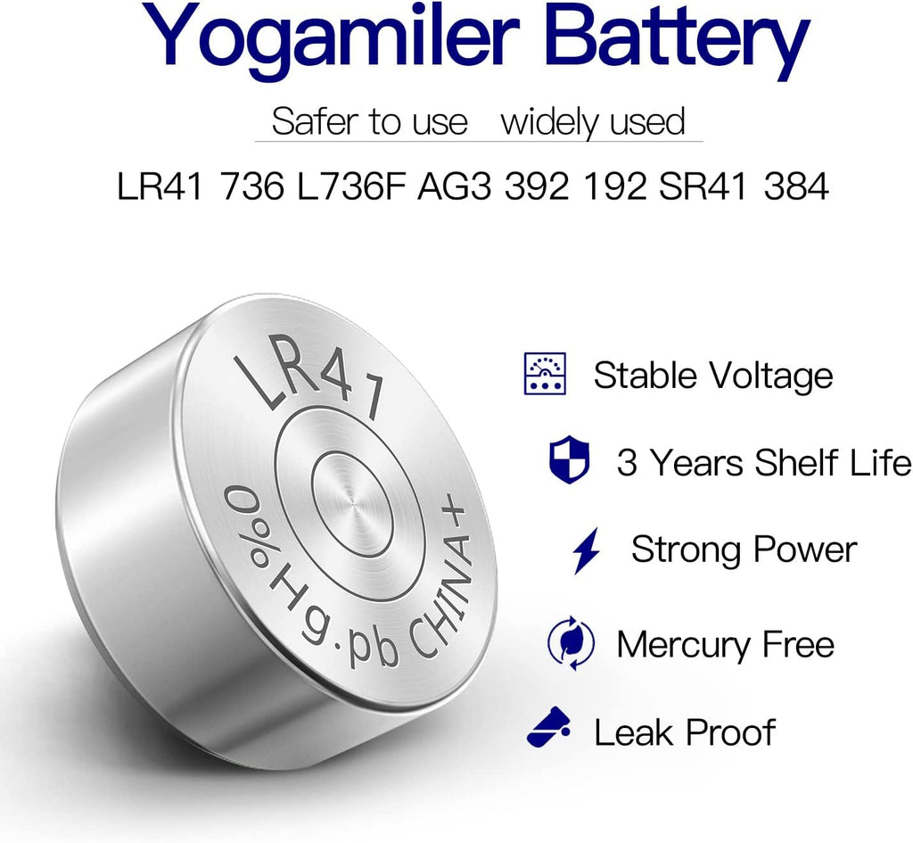 40-Pack LR41 / AG3 1.5V Button Cell Batteries - Long-Lasting Power