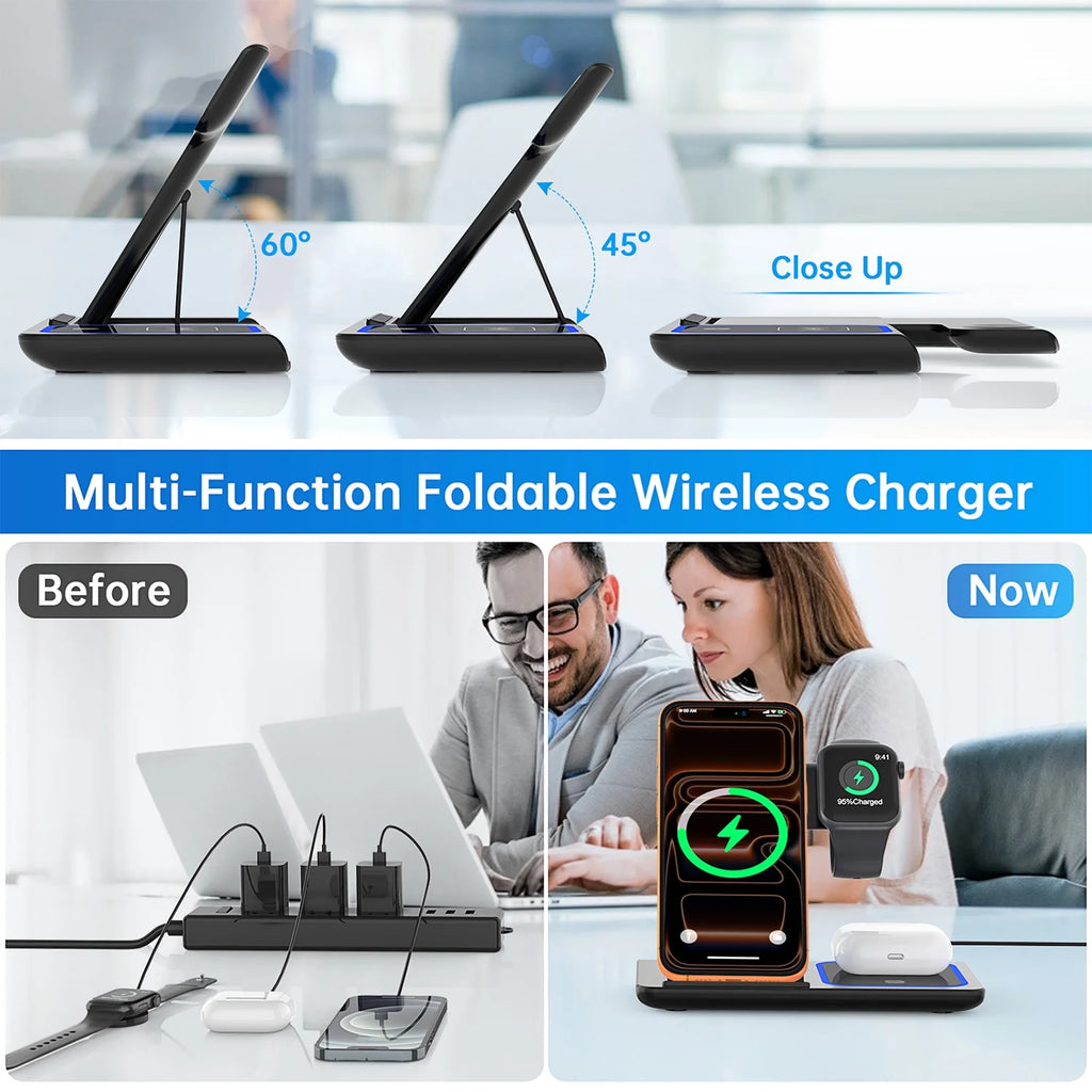 18w charging station for iphone, airpods and apple watch.