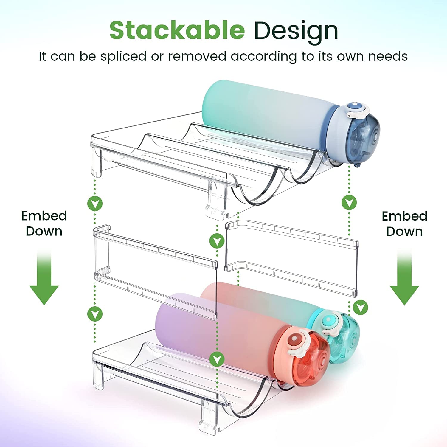Water bottle sorter.