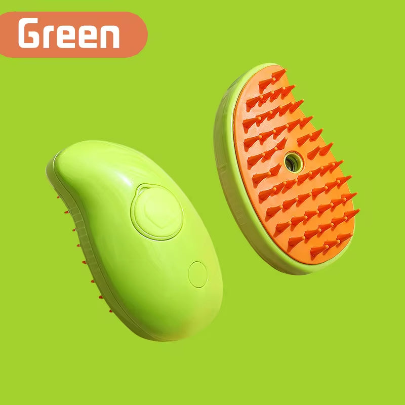 Steaming cat brush. Easy hair removal with massage like texture and feel.