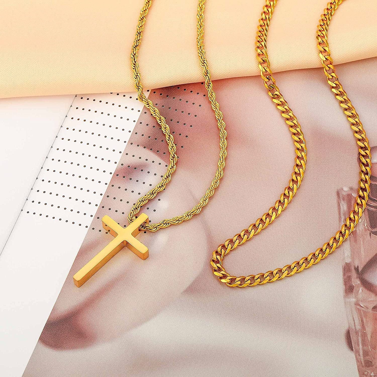 16-26 inch gold chain for mens/womans